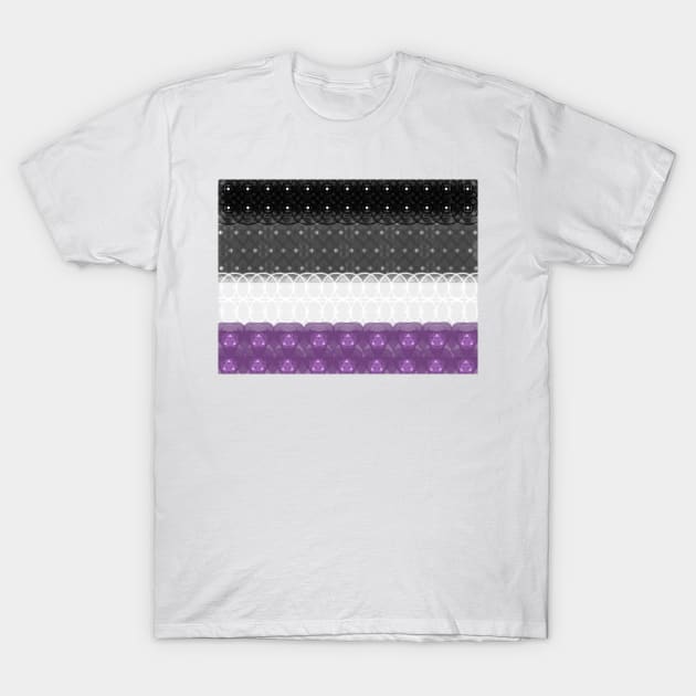 Spirograph Patterned Asexual Flag T-Shirt by RachelEDesigns